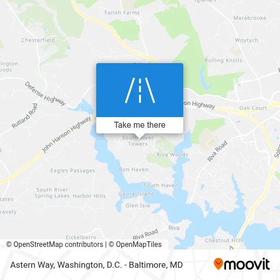 Astern Way map
