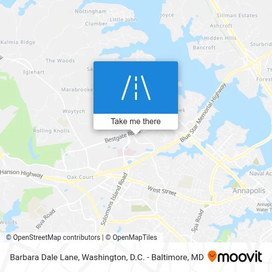 Barbara Dale Lane map