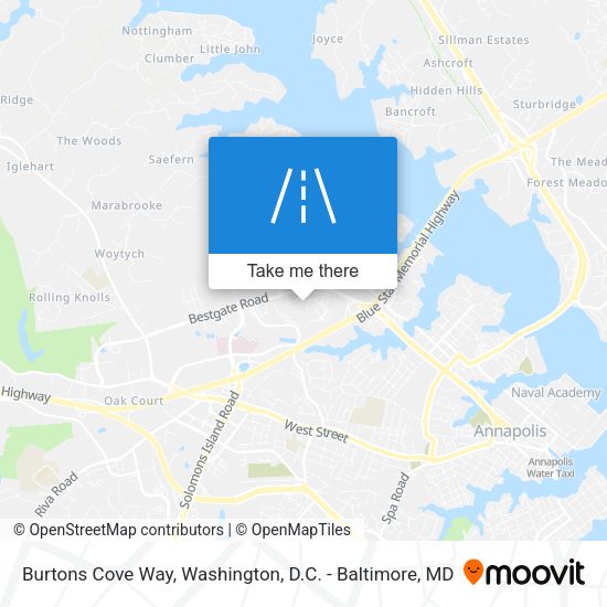 Burtons Cove Way map