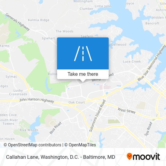 Callahan Lane map