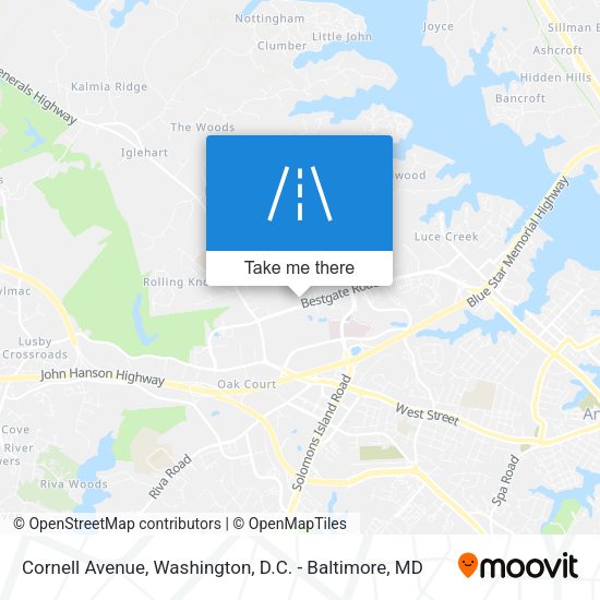 Cornell Avenue map