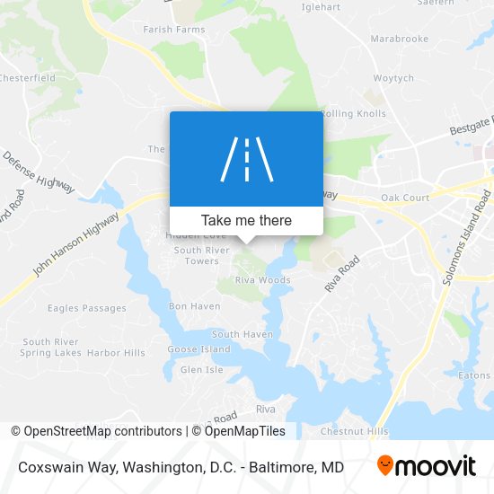 Mapa de Coxswain Way