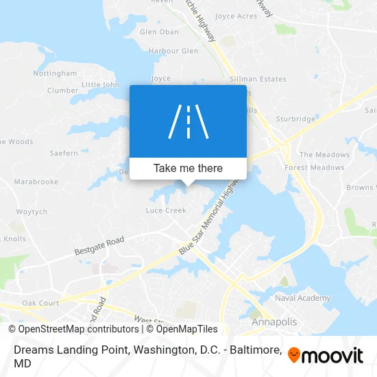 Dreams Landing Point map