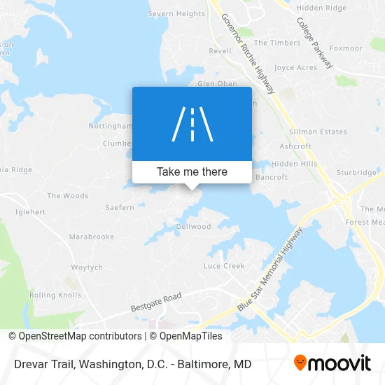 Drevar Trail map