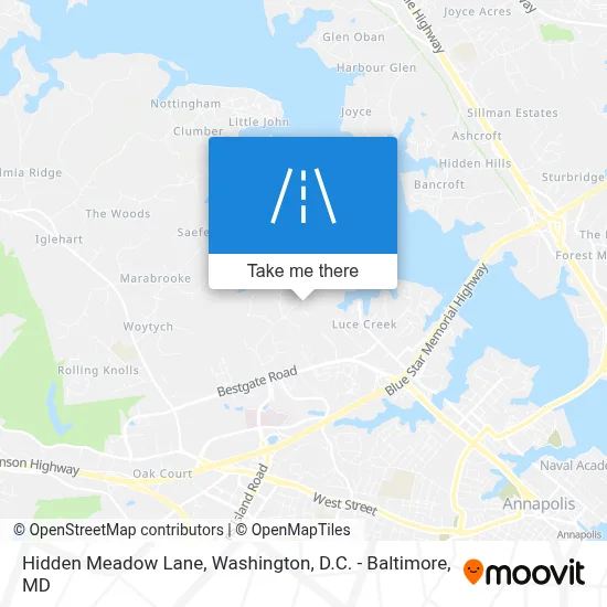 Hidden Meadow Lane map
