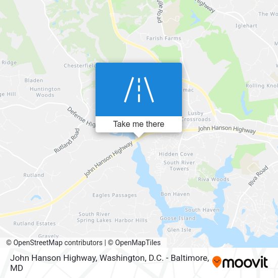 Mapa de John Hanson Highway