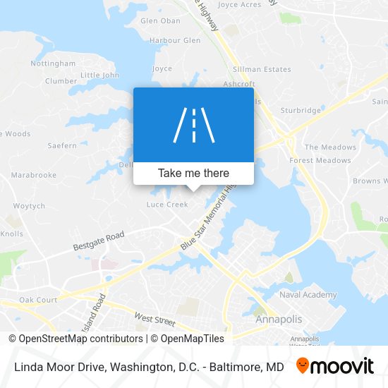 Linda Moor Drive map