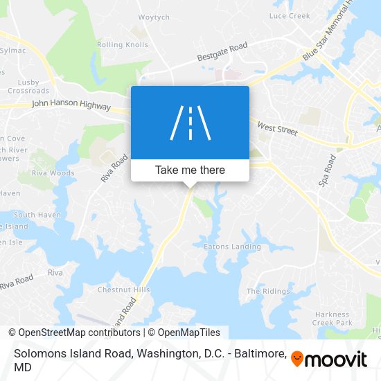 Solomons Island Road map