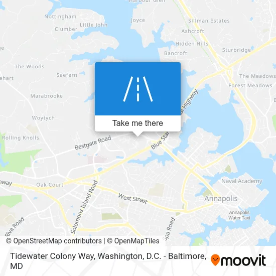 Tidewater Colony Way map