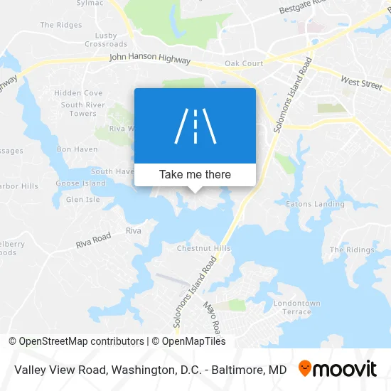 Valley View Road map