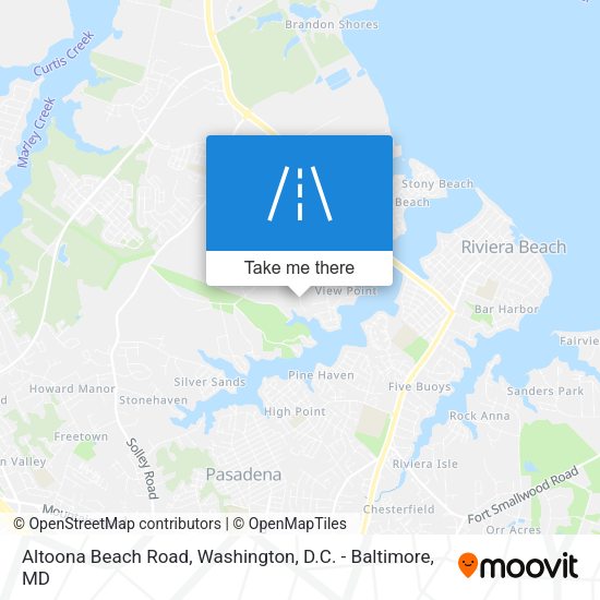 Altoona Beach Road map
