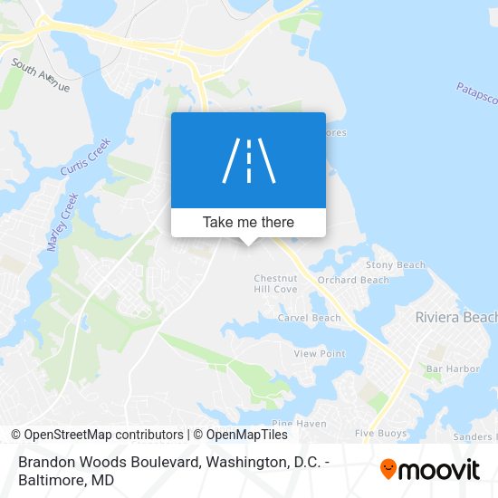 Mapa de Brandon Woods Boulevard