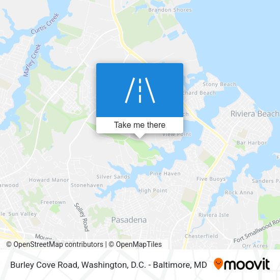 Burley Cove Road map