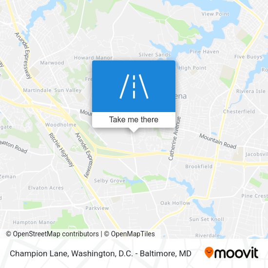Champion Lane map