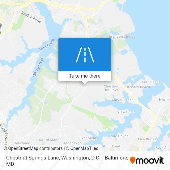 Chestnut Springs Lane map