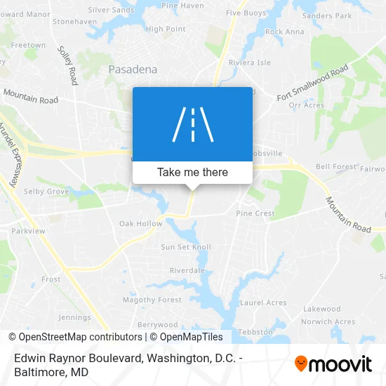 Edwin Raynor Boulevard map