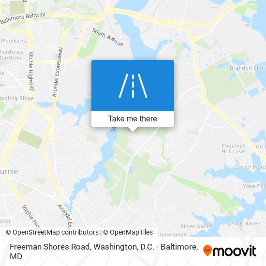 Freeman Shores Road map