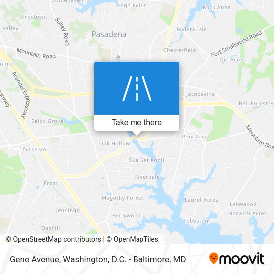 Gene Avenue map