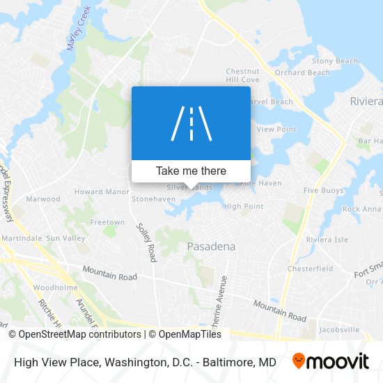 High View Place map