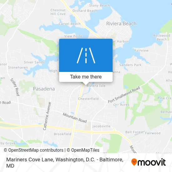 Mariners Cove Lane map