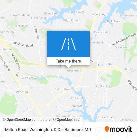 Milton Road map