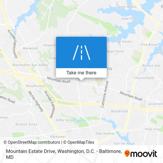 Mountain Estate Drive map