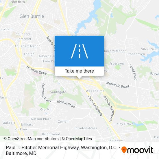 Paul T. Pitcher Memorial Highway map