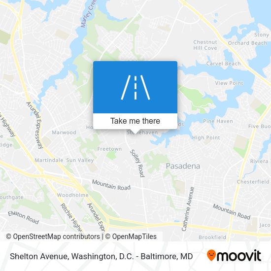Shelton Avenue map