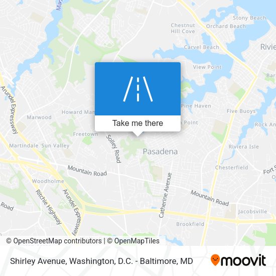 Mapa de Shirley Avenue