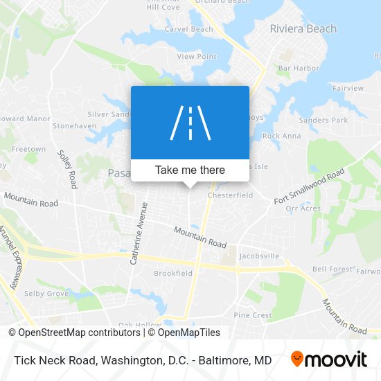 Mapa de Tick Neck Road