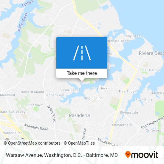 Mapa de Warsaw Avenue