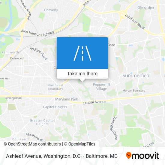 Ashleaf Avenue map
