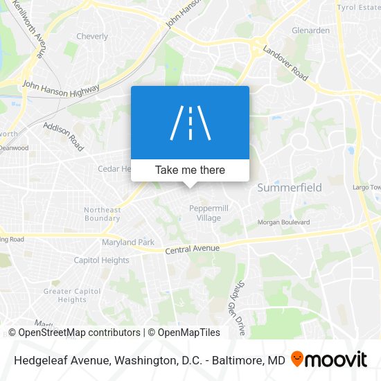 Mapa de Hedgeleaf Avenue