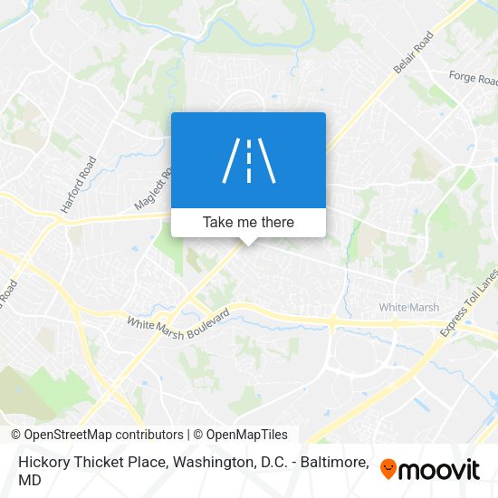 Hickory Thicket Place map