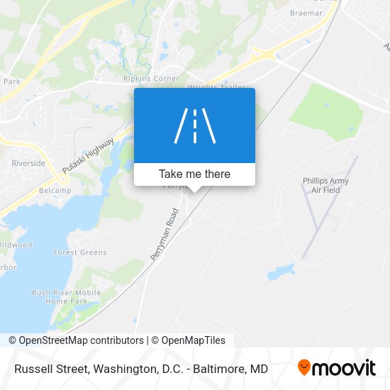 Russell Street map