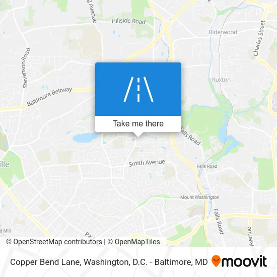 Copper Bend Lane map