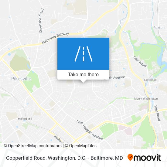 Mapa de Copperfield Road