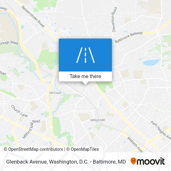 Glenback Avenue map