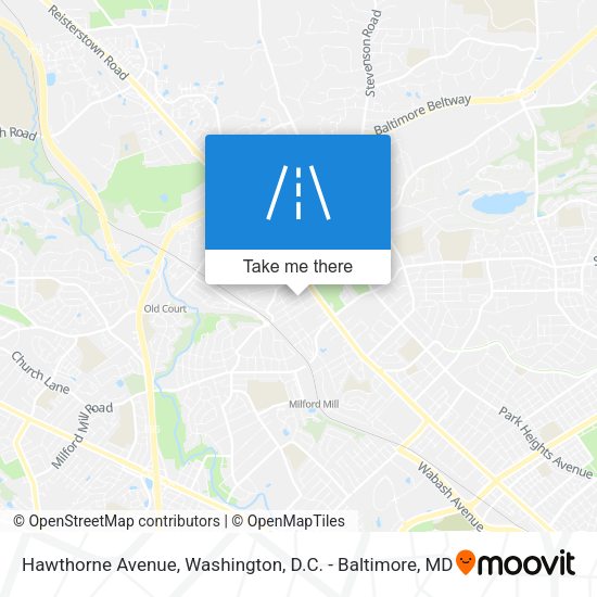 Hawthorne Avenue map