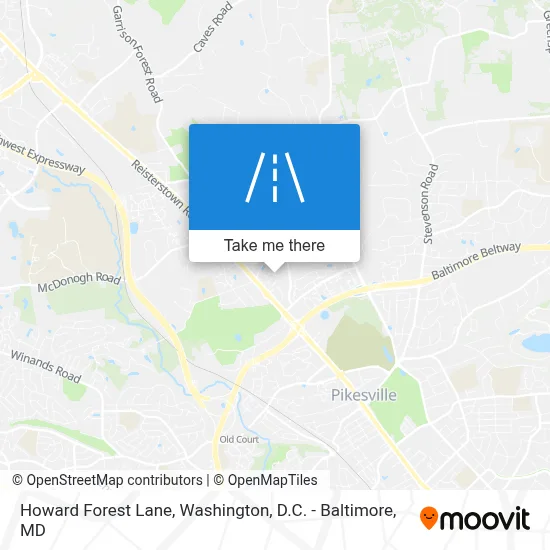 Howard Forest Lane map