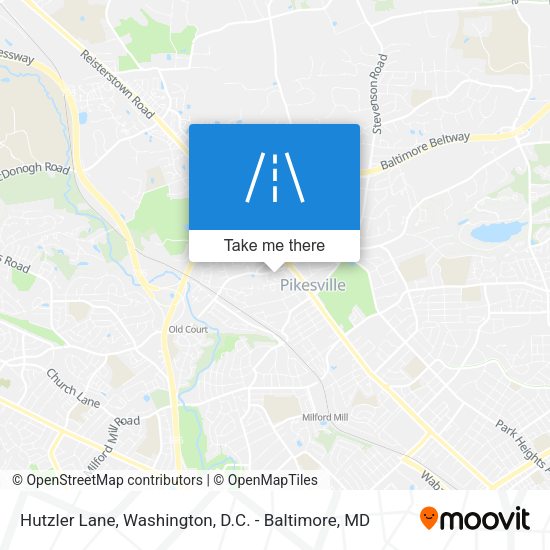 Hutzler Lane map