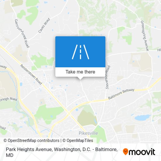 Park Heights Avenue map