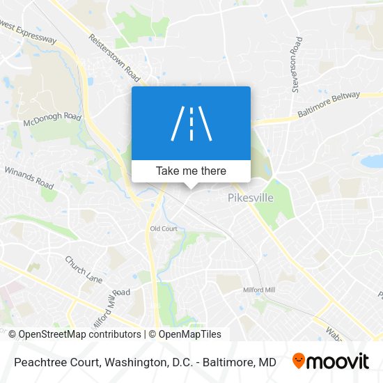 Mapa de Peachtree Court