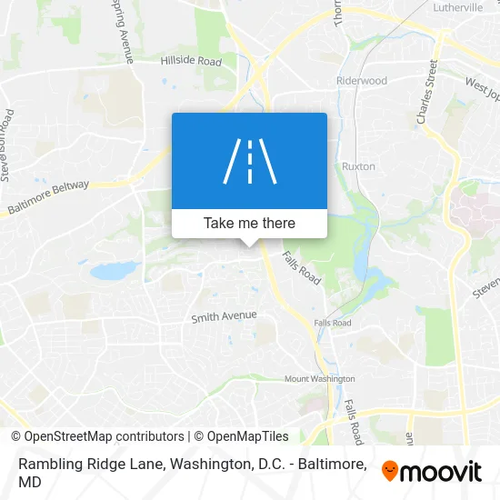 Rambling Ridge Lane map