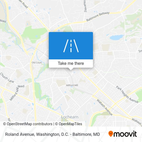 Roland Avenue map