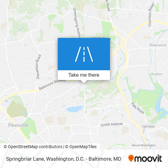 Springbriar Lane map