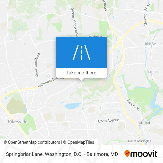 Springbriar Lane map