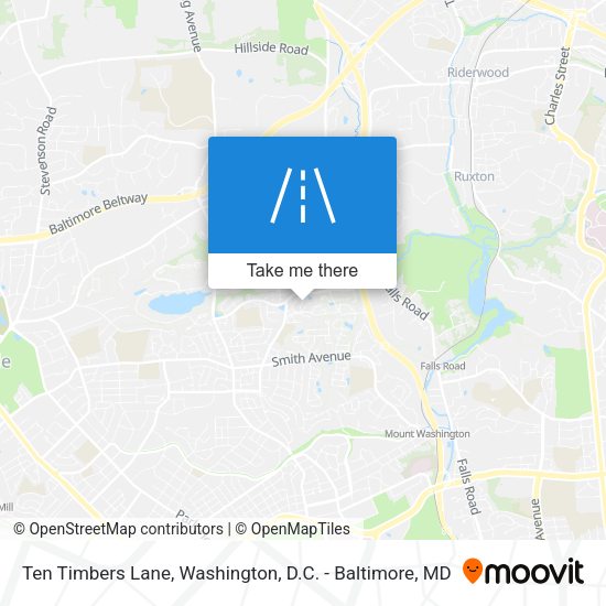 Ten Timbers Lane map