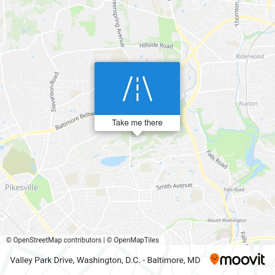 Valley Park Drive map