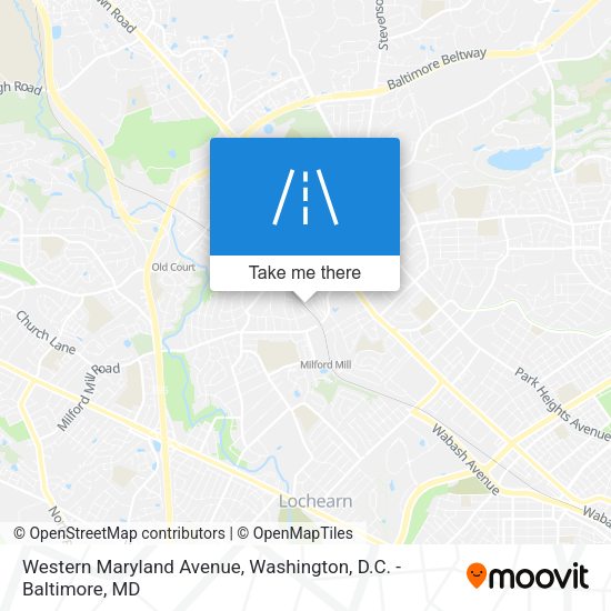 Mapa de Western Maryland Avenue